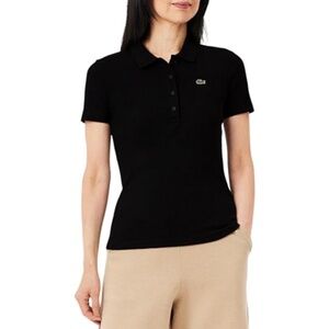 Lacoste Sleeveless Stretch Pique Slim Fit Polo Shirt Black EU Size 46